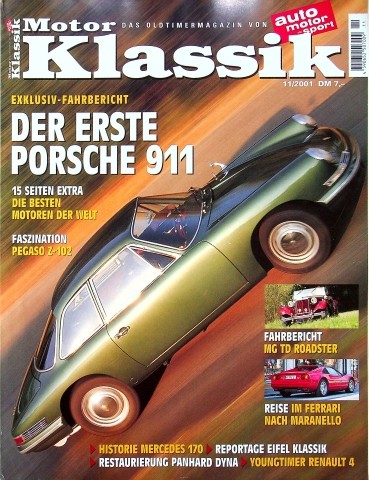 Deckblatt Motor Klassik (11/2001)